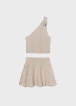 Mayoral Παιδικό Σετ πλεκτής φούστας με τρουκς για Κορίτσι Μπεζ 26-06918-014 – Bild 3