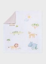 Mayoral Newborn Βρεφική Κουβέρτα με Μεταξοτυπία για Αγόρι Μπεζ 26-09025-097