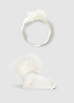 Mayoral Newborn Βρεφικό Σετ Κορδέλα με Κάλτσες  για Κορίτσι Εκρού 26-09055-037