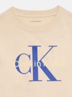 Calvin Klein Παιδικό Κοντομάνικο T-Shirt με Μονόγραμμα Logo για Αγόρι Εκρού LVCKSJA12B-YAT – Bild 3