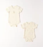 iDo Βρεφικό Κορμάκι Κοντομάνικο Unisex Κρεμ 4G916-0111