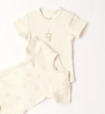 iDo Βρεφικό Κορμάκι Κοντομάνικο Unisex Κρεμ 4G916-0111 - Image 3