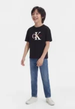 Calvin Klein Παιδικό Κοντομάνικο T-Shirt με Απλικέ Δίχτυ για Αγόρι Μαύρο LVCKSJA03B-BEH