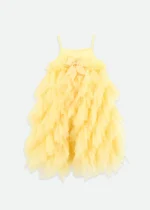 Angels Face Παιδικό Τιραντέ Φόρεμα από τούλι με εφέ καταρράκτη Cascade για Κορίτσι Κίτρινο 26-YELLOW-CASCADE – Bild 3