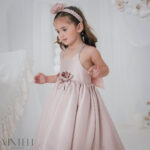 Vinteli Βαπτιστικό Φόρεμα για Κορίτσι Σάπιο Μήλο EXC6402