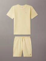 Calvin Klein Παιδικό Σετ T-Shirt & Σορτσάκι Ottoman για Αγόρι Κίτρινο LVCKSJI19B-ZA0