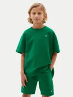 Calvin Klein Παιδικό Σετ T-Shirt & Σορτσάκι Ottoman για Αγόρι Πράσινο LVCKSJI19B-MRW - Image 4