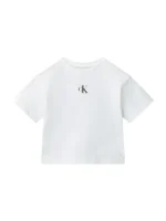 Calvin Klein Παιδικό Boxy Κοντομάνικο T-Shirt με Logo CK για Κορίτσι Λευκό LVCKSJA16G-YAF – Bild 4