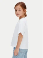 Calvin Klein Παιδικό Boxy Κοντομάνικο T-Shirt με Logo CK για Κορίτσι Λευκό LVCKSJA16G-YAF – Bild 3