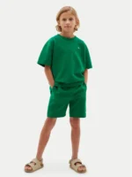 Calvin Klein Παιδικό Σετ T-Shirt & Σορτσάκι Ottoman για Αγόρι Πράσινο LVCKSJI19B-MRW