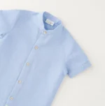 iDo Βρεφικό Πουκάμισο Κοντομάνικο για Αγόρι Μπλε 4G157-3632 - Image 3