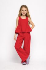 Alice Παιδικό Σετ με Μπλούζα και Παντελόνα Λινή Κόκκινη S26-A18122-03 - Image 2