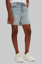 Calvin Klein Παιδική Βερμούδα Τζιν Andrew Wash για Κορίτσι Μπλε LVCKSJC19G-1A5 - Image 4