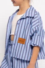 Alice Παιδικό Σετ Πουκάμισο με Σορτς Μπλε Ριγέ S26-A18103-03 - Image 4