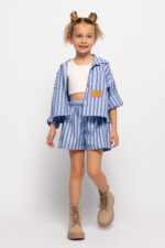 Alice Παιδικό Σετ Πουκάμισο με Σορτς Μπλε Ριγέ S26-A18103-03 - Image 3