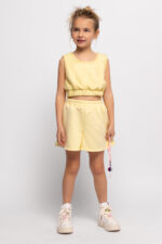 Alice Παιδικό Σετ Σορτς με Δαντέλα για Κορίτσι Κίτρινο S26-A18081-03 - Image 6