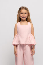 Alice Παιδικό Σετ με Μπλούζα και Παντελόνα Λινή Ροζ S26-A18121-03