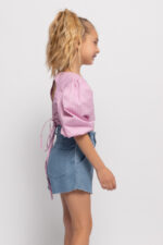 Αlice Παιδική Μπλούζα Τοπάκι Ριγέ για Κορίτσι Ροζ S26-A14021-03 - Image 2