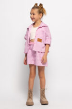 Alice Παιδικό Σετ Πουκάμισο με Σορτς Ροζ Ριγέ S26-A18101-03