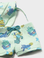 Mayoral Newborn Βρεφικό Σετ Μαγιό με Καπέλο για Αγόρι Πράσινο 26-01617-025 - Image 2