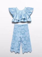 Abel & Lula Παιδικό Σετ Παντελόνι Ζιπ Κιλότ Γκιπούρ για Κορίτσι Μπλε 26-05212-011 - Image 2