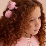 Abel & Lula Σετ Τσιμπιδάκια Μαλλιών με Λουλούδι από Γάζα για Κορίτσι Ροζ 26-05469-078