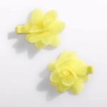 Abel & Lula Σετ Τσιμπιδάκια Μαλλιών με Λουλούδι Πλισέ για Κορίτσι Κίτρινο 26-05467-063