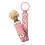 Bibs βρεφικό Κλιπ Πιπίλας Braided Dusty Pink / Baby Pink για Κορίτσι Σάπιο Μήλο 26-9401114-Clip-Dusty-Pink-Baby-Pink
