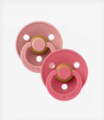 Bibs βρεφική Πιπίλα Colour Latex Size 1 Dusty Pink/Coral για Κορίτσι Ροζ Μωβ 26-110446-Pac-Size-1