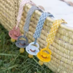 Bibs βρεφικό Κλιπ Πιπίλας Braided Pale Butter/Ivory για Κορίτσι Εκρού 26-9401113-Clip-Braided-Pale-Ivory - Image 2
