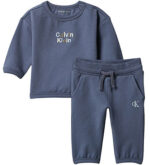 Calvin Klein Βρεφικό Σετ με ασορτί σχέδιο για Αγόρι Μπλε LV1CKTJI14-CHX-Nightshadow-Blue