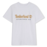 Timberland Παιδική Μπλούζα Κοντομάνικη για Αγόρι Λευκό T60968-10P-Λευκό