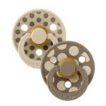 Bibs βρεφική Πιπίλα Studio Colour Polka Latex Vanilla/Dark Oak Size 3 για Αγόρι Λευκό 13041101