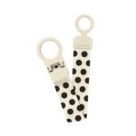 Bibs βρεφικό Κλιπ Πιπίλας Loop Polka Ivory/Black για Αγόρι Λευκό 950134216