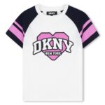 DKNY Παιδική Μπλούζα Κοντομάνικη για Κορίτσι Εκρού D62915-117