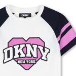 DKNY Παιδική Μπλούζα Κοντομάνικη για Κορίτσι Εκρού D62915-117 - Image 3