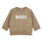 BOSS Παιδικό Φούτερ για Αγόρι Μπεζ J53493-269
