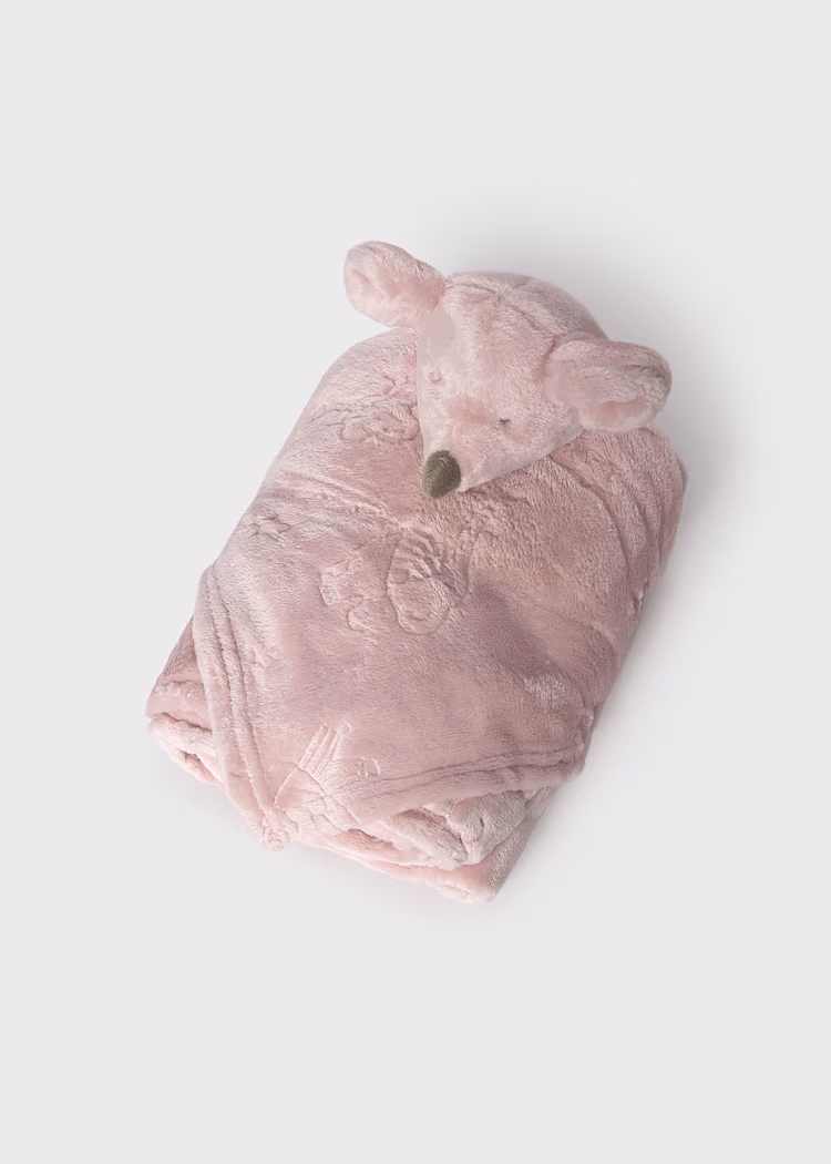 kouberta-kai-nani-moro-dermatos-XL-7 Mayoral Newborn Βρεφική Κουβέρτα για Κορίτσι Ροζ 16-09146-089 - Image 1