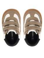 Calvin Klein Βρεφικό Αθλητικό Παπούτσι Sneaker με Σκρατς για Αγόρι Μαύρο V0B9-83438-1976-Y746-TAUPE-OFF-WHITE-BLACK - Image 5