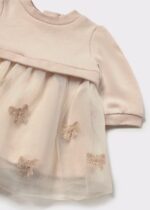 Mayoral Newborn Βρεφικό Φόρεμα για Κορίτσι Μπεζ 16-02825-052 - Image 3