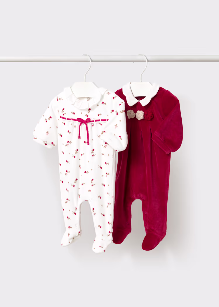 pitzamaki-neogenneto-kokkino-XL-4 Mayoral Newborn Βρεφικό Φορμάκι για Κορίτσι Κόκκινο 16-02752-079 - Image 1