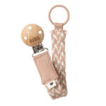 Bibs βρεφικό Κλιπ Πιπίλας Braided Blush/Ivory για Κορίτσι Ροζ 9401107