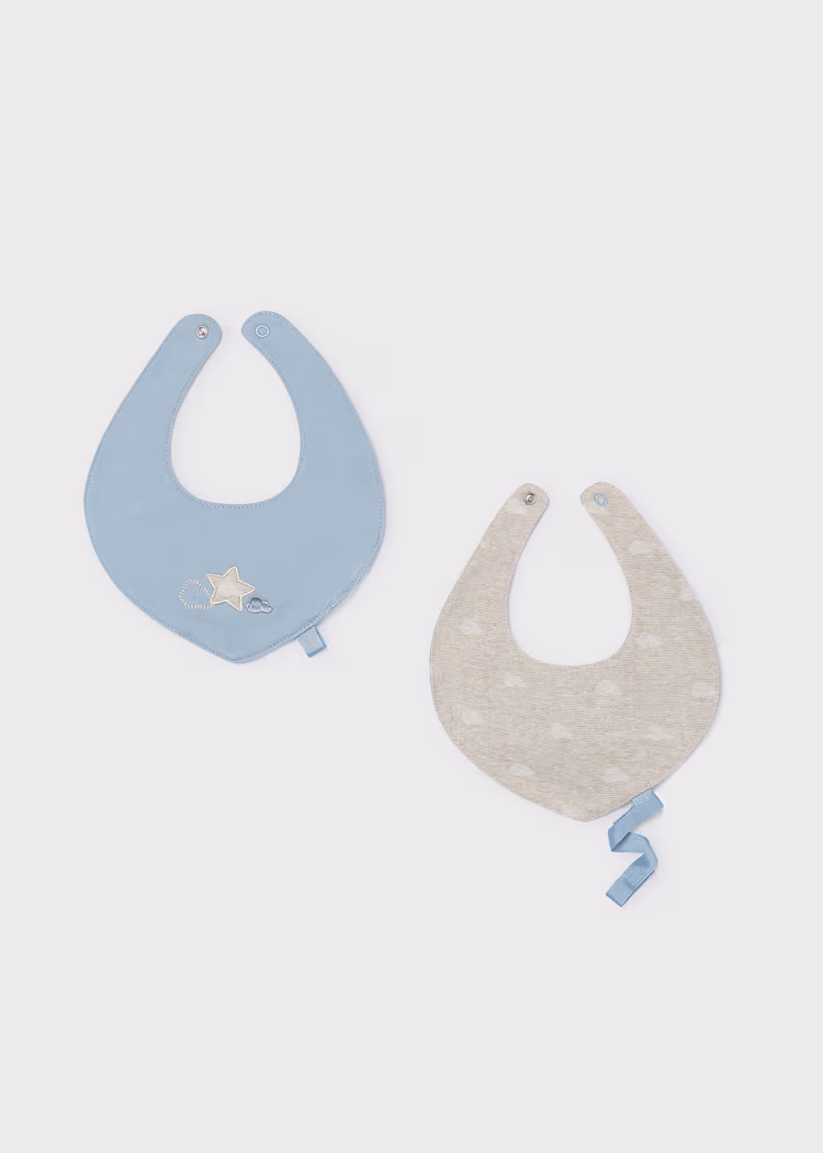 set-saliares-moro-siel-XL-4 Mayoral Newborn Βρεφική Σαλιάρα για Αγόρι Μπλε 16-09140-069 - Image 1