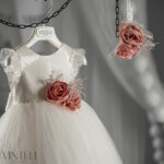 Vinteli Βαπτιστικό Φόρεμα για Κορίτσι Ιβουάρ EXC6409