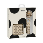 Bibs Βρεφικό Σετ Δώρου Studio Soothe & Go Polka Latex Vanilla/Dark Oak Size 2 για Αγόρι Λευκό 16-7500164